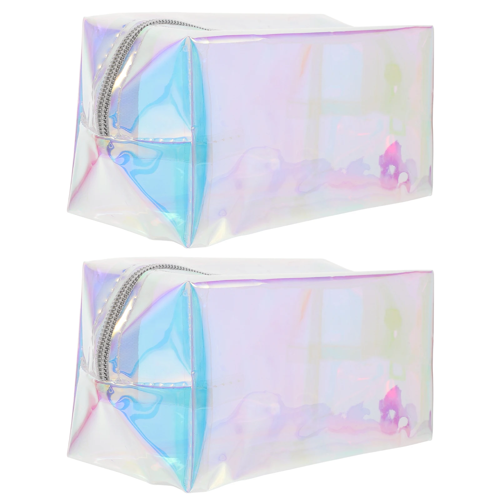 

2pcs Waterproof Storage Pouch Compact Travel Makeup Organizer Bag For Women Portable Toiletry Bag For School Trip