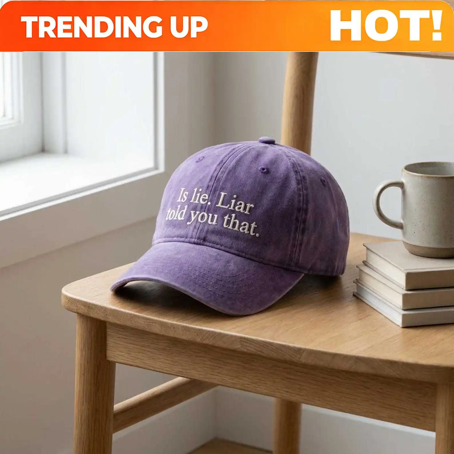Is Lie Liar Told You That Embroidered Hat, Hockey Romance Movie Quote Cap, Team Hollanov Dad Hat, Funny Fandom Gift Cap