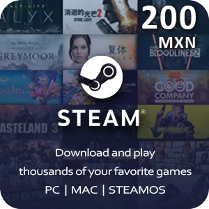 

Код парового кошелька (MXN)[Цифровой код] Паровая подарочная карта — автоматическая доставка по электронной почте по покупке