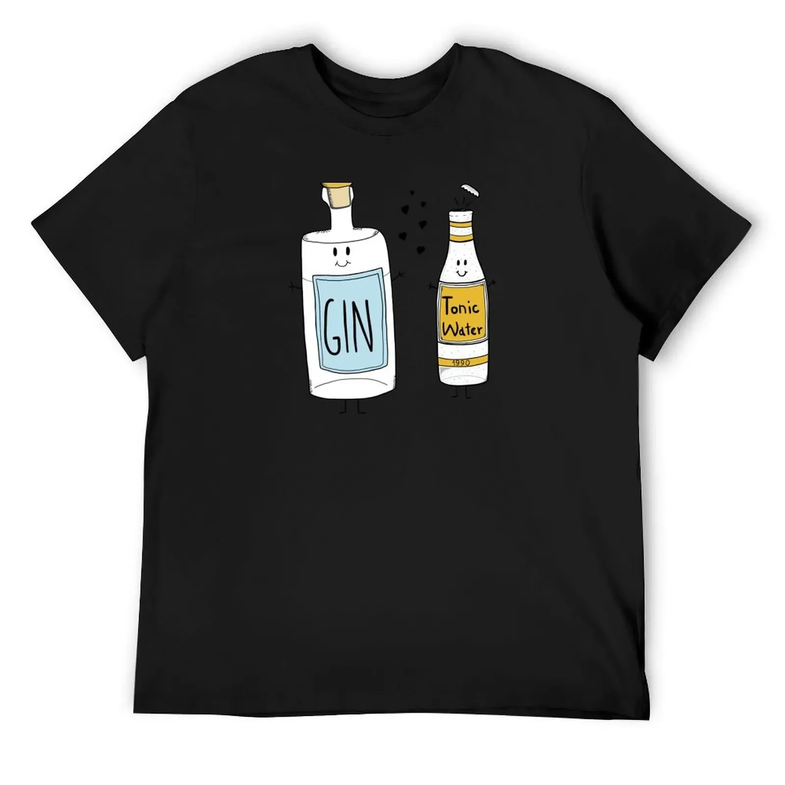 

Gin & Tonic T-Shirt valentines clothes summer 2025 plus sizes korean fashion Men's t shirts