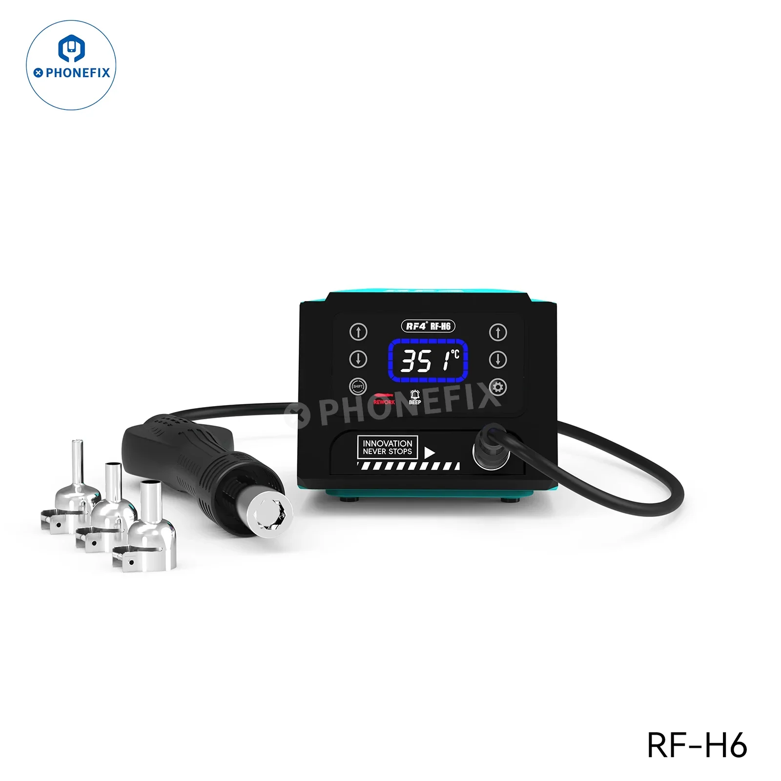 RF4 RF H7 2 in 1 Hot Air Soldering Station 600W Heat Gun BGA Rework Station with Soldering Handle for Mobile Phone BGA Repair