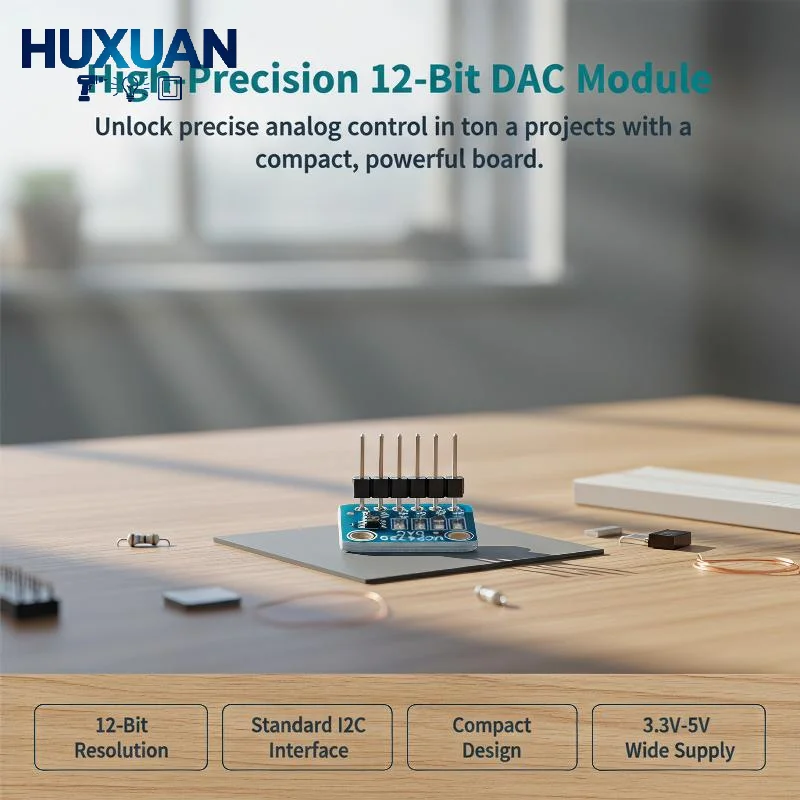 MCP4725 DAC Breakout Module, 12 Bit Digital To Analog Converter I2C DAC Module For DIY Electronic Projects