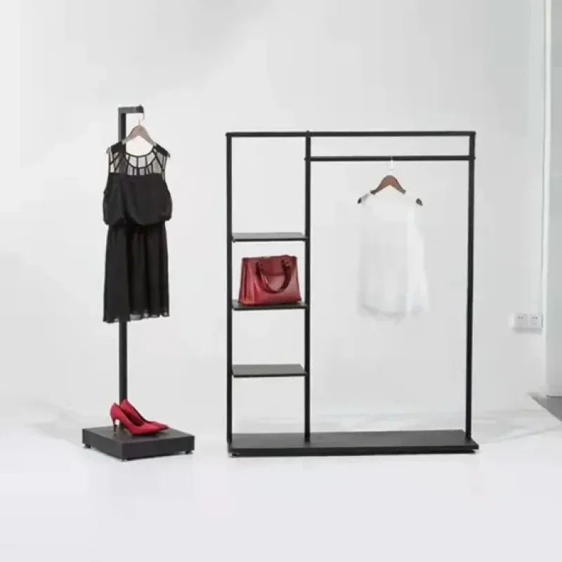 custom.Dy Modern Women's Clothing Rack Stainless Steel Electroplated Polished gold Three-Tier Rust-Proof Freestanding Clothes Ra