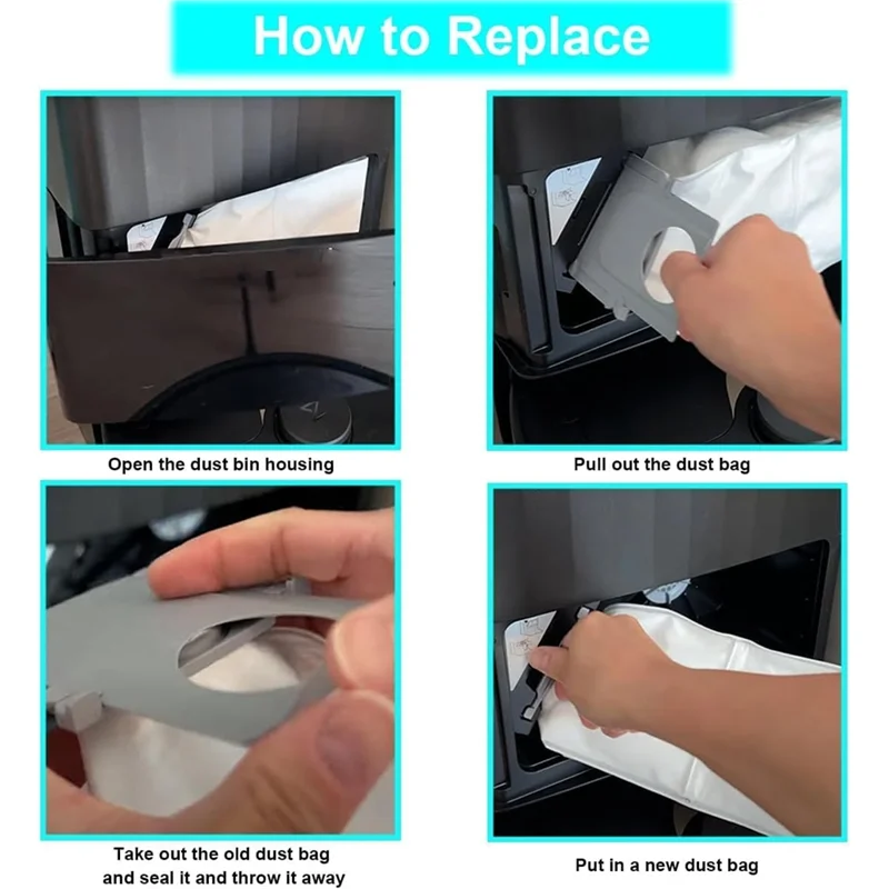 6 قطعة كيس لجميع الغبار ل Roborock S8 Max Ultra/S8 Maxv Ultra/S9 Maxv Slim/S9 Maxv Ultra/Saros 10/Saros 10R/Saros Z70 قطع الغيار-A77G