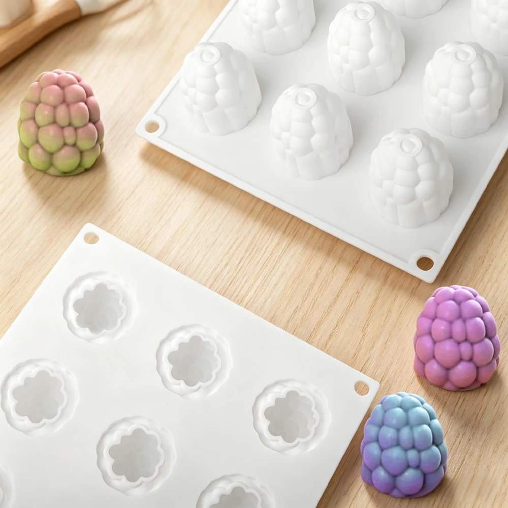 15-Cell Hami Melon Peach Lemon Almond Blackberry or Blueberry Design Silicone Chocolate Mold Kitchen Cake Mould Dessert Tools