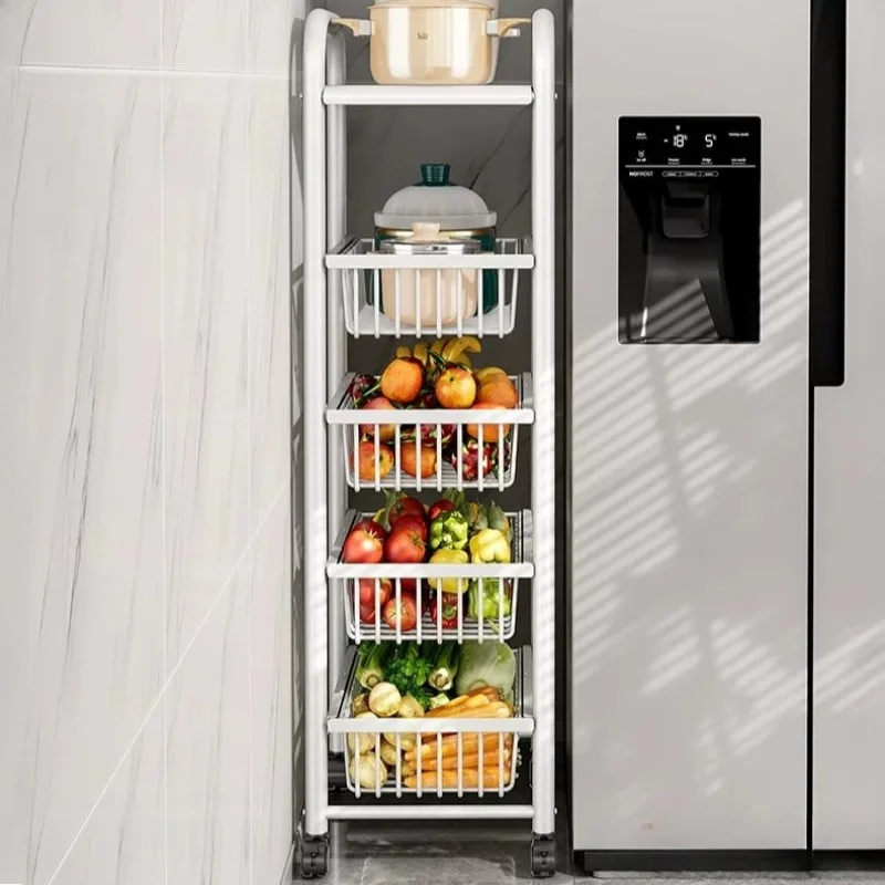 White Organization Rack Wheel Essentials Vegetable Shelving Holder Towel Wheel Utensil Escurridor De Platos Kitchen Accessory