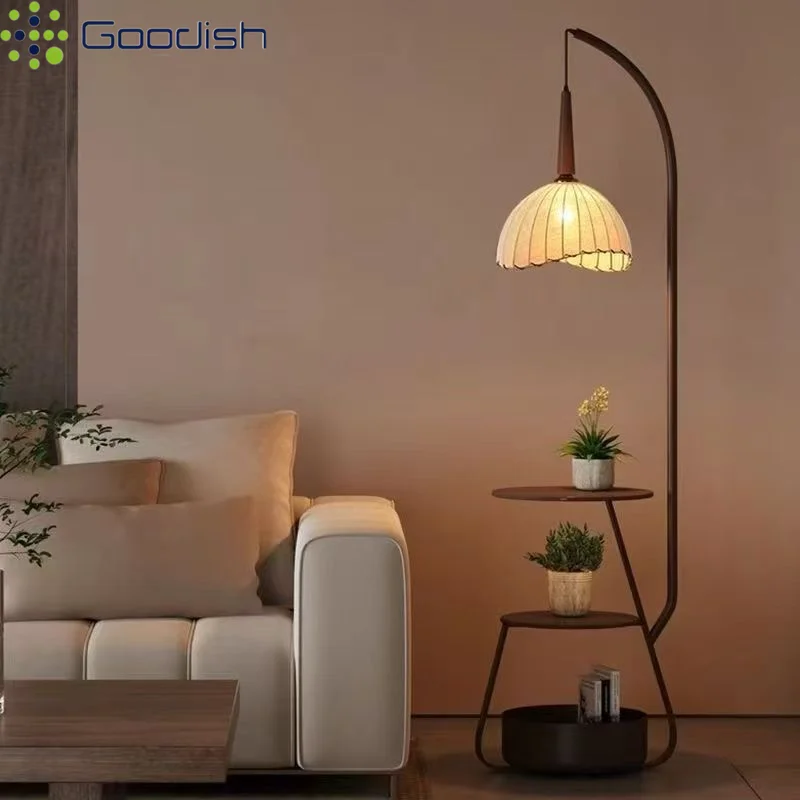 Janpanese Wabi-sabi Retro Curved streetlights Standing LED Floor Lamps Table Desk Plated for Bedroom Home Decoration Chandelier