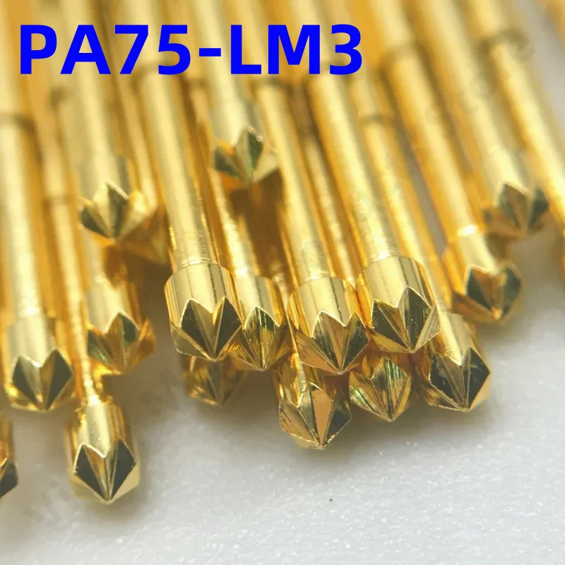 20/100PCS PA75-LM3 Spring Test Probe PA75-LM Test Pin Test Tool 17.0mm Dia1.02mm Gold Needle Tip 1.50mm Pogo Pin P75-LM P75-LM3
