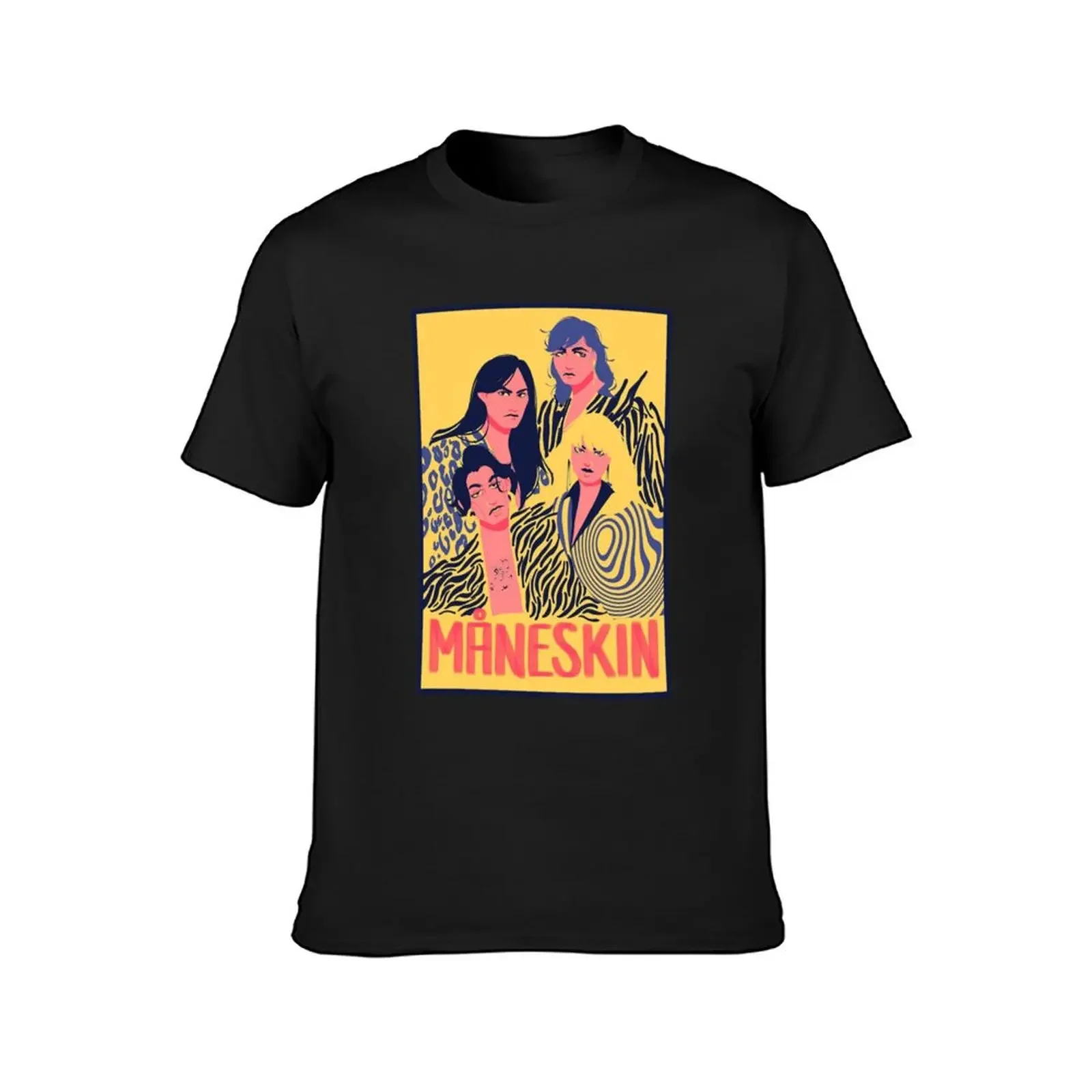 Maneskin Illustration T-Shirt cute clothes baggy shirts customs blanks t shirts for men graphic