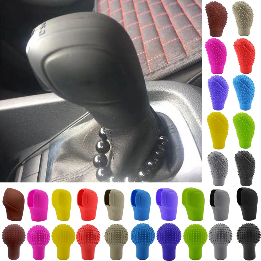 Silicone Car Gear Head Shift Knob Cover For Nissan Altima Dualis Juke Frontier Fuga Leaf Bluebird Rogue Navara NP300 Leaf Kicks