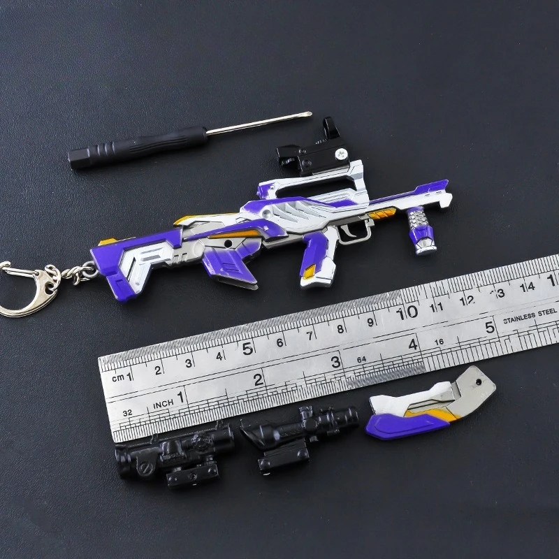 Nuevo juego periférico de GROZA VALORANT de 13cm, modelo de Metal, accesorios, decoración de embalaje trasero, colgante, llavero, adornos, juguete de regalo de cumpleaños