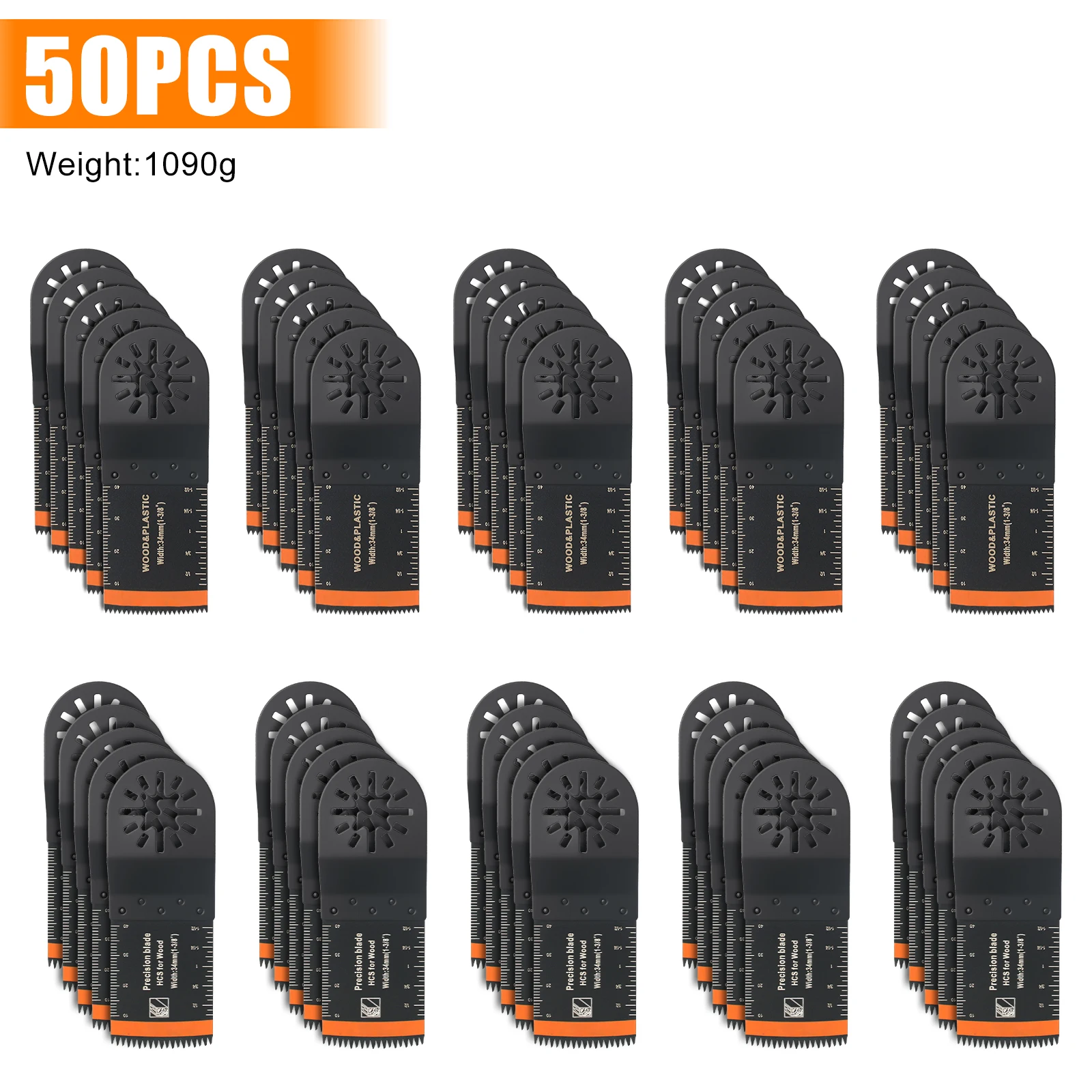 10–42-teiliges oszillierendes Sägeblatt-Set, universelle Multitool-Sägeblätter mit geschlossener Rückseite für Holz, Kunststoff, Metall, passend für die meisten oszillierenden Werkzeuge