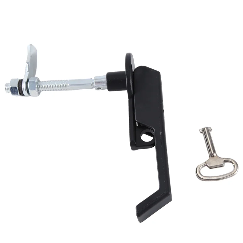 HHTL Can Rotate The Door Lock Kit Metal Door Lock L-Handle Lock For Thick Door Panel Latch Button Locks