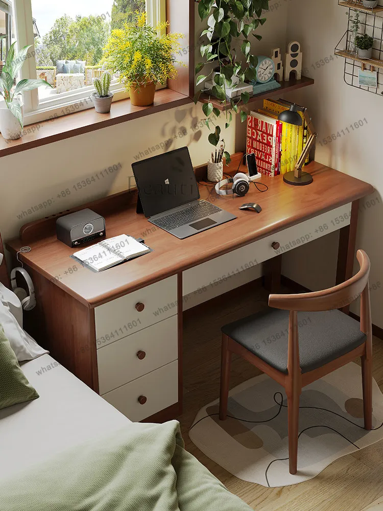 Solid wood desk small apartment simple household bedroom writing desk desk