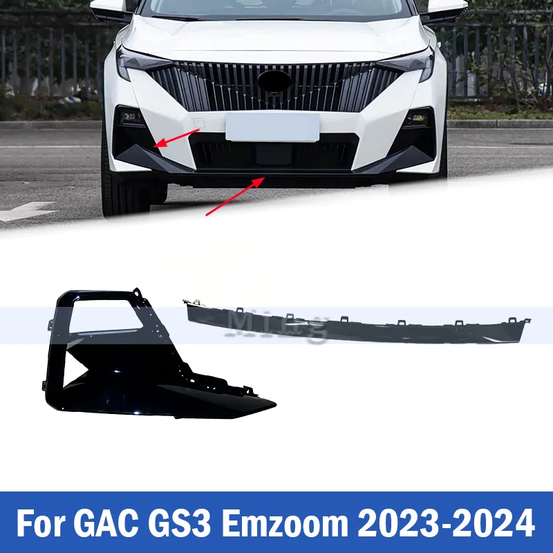 Front Bumper Foglight Frame Fog Light Grille Front Foglamp Cover For GAC GS3 Emzoom 2023-2024  Front Bumper Lower Trim