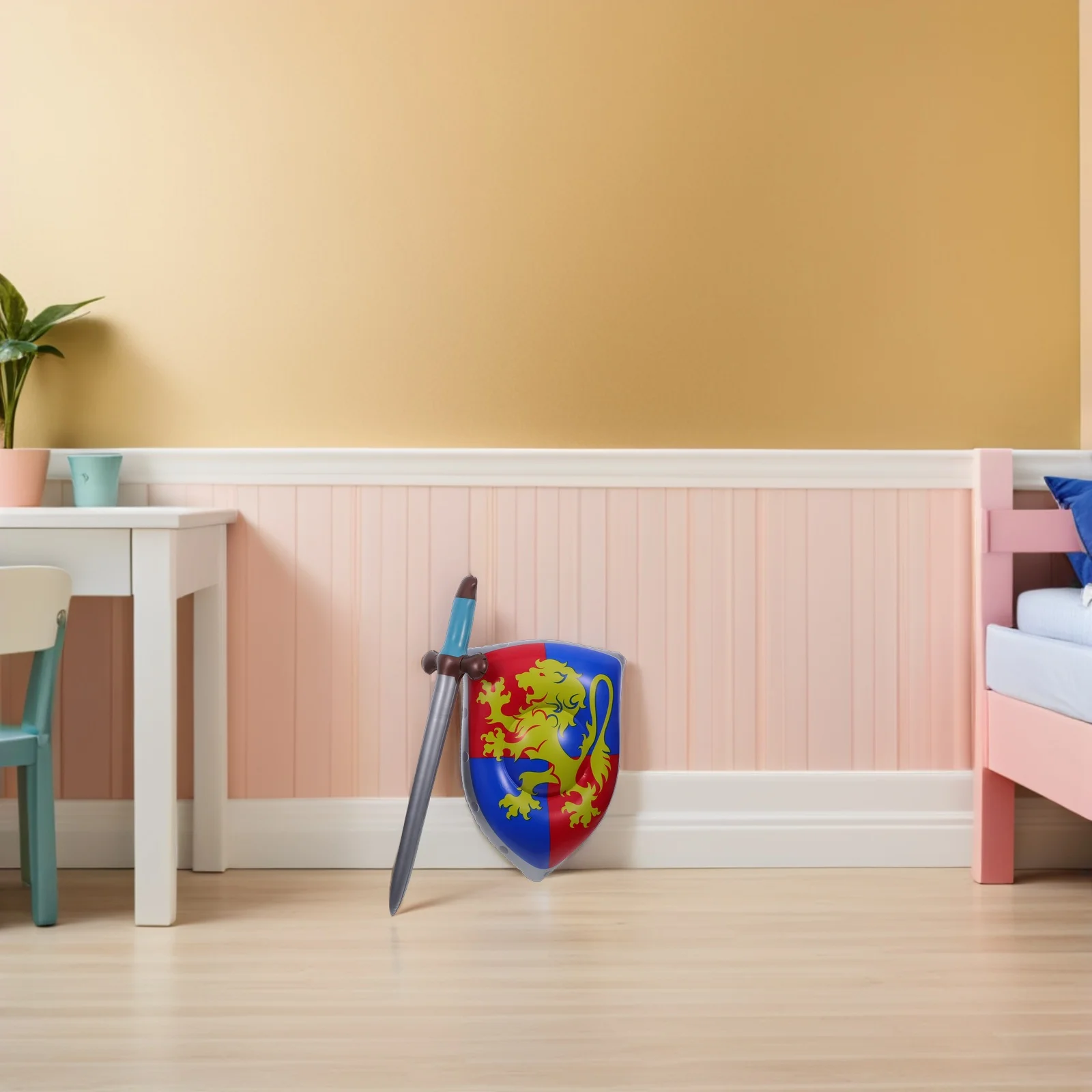 

4Pcs Blow Up Inflatable Set Kids Knight Costume Accessories Medieval Party Favors Role Play Props