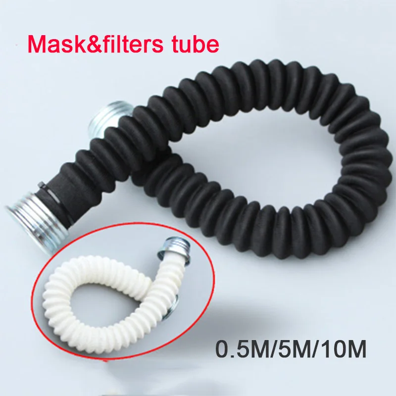 Tubo De Conexão De Mangueira De Borracha Para Filtrar Vasilha, Respirador De Máscara De Gás, Acessórios De Pulverização De Pintura, RD40 40mm, 0.5m