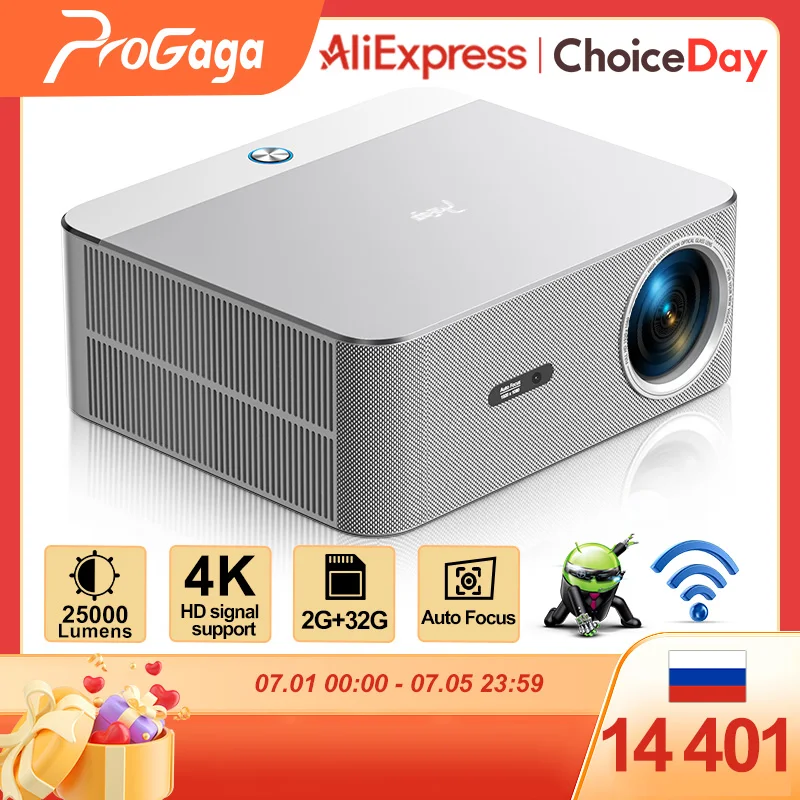 ПРОГAGA PG610W Full HD 1080P Android проектор 4K WiFi 2G 32G PG610 проектор для домашнего кинотеатра, игры для встреч, портативный видеопроектор проектор для фильмов проектор 4к телевизор smart tv мини проектор  для до