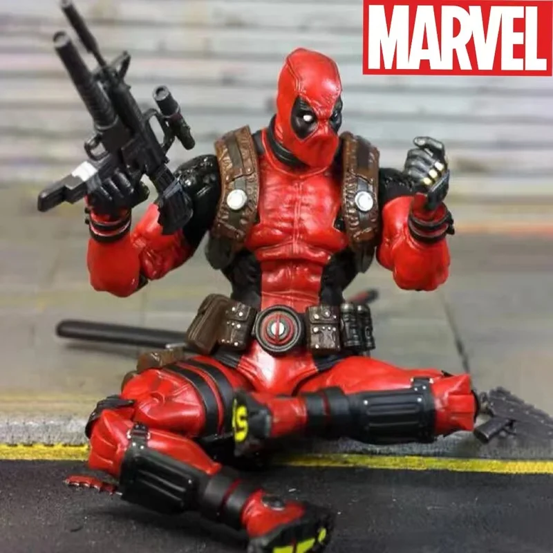 Hot Toys Marvel X-men Deadpool Action Figures Comic Version Collectable Movable Model Doll Children Gifts Desktop Ornaments Toy