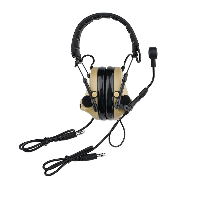 WADSN C III Tactical Headset Adaptive Noise Pickup Canceling Microphone C3 Dual Communication Shooting Hearing Protection