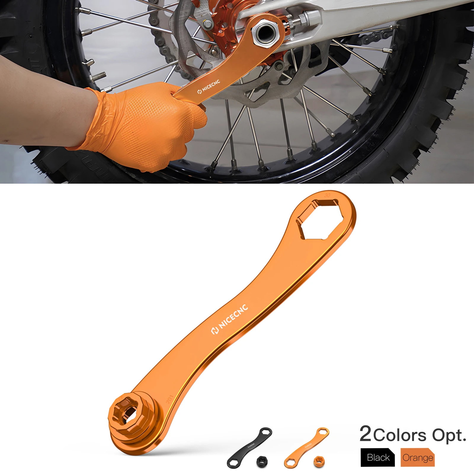 For KTM 2024 EXC 300 EXC 250 EXC 450 EXCF 350 XCW 300 Wheel Axle Wrench Removal Tool Spanner SX 125 SXF 250 SXF 450 2023-2024