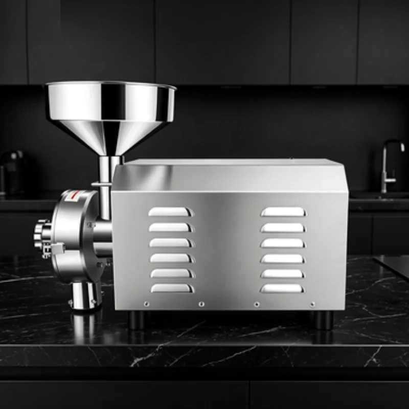 

Электрическая коммерческая мельница для сухих зерен: пшеницы, кукурузы, арахиса, соевых бобов. Машина для измельчения семян и производства муки.