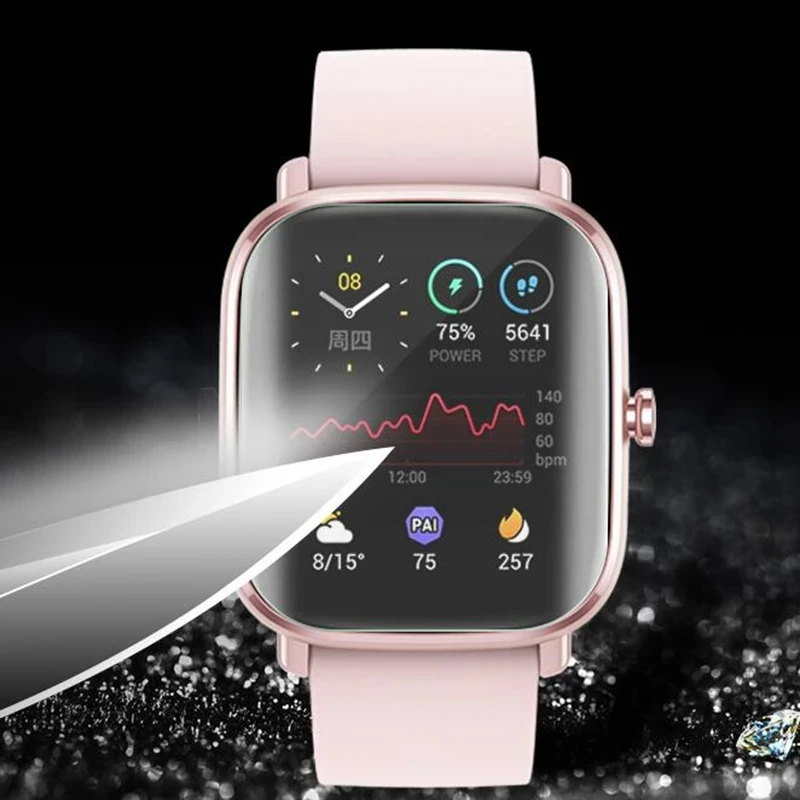 Hydrogel Film for Amazfit Watch GTS 2E 2 3 4 mini, Bip S Lite bip 3 U Pro, GTR 2E 42mm 47mm, POP, Pace, Verge, T-Rex, Stratos 3