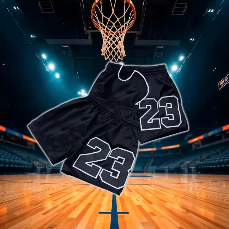 

Summer Fast-drying Basketball Sport Men's Short 3D 23 Print Fashion Trend Comfortable Breathable Sweat-absorbing Drawstring Pant