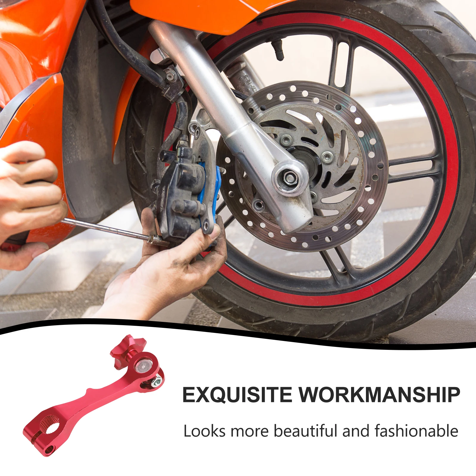 

Rear Brake Rocker Arm Aluminum Alloy Simple Structure Solid Color Design Motorcycle Modification Accessory Fits Bike