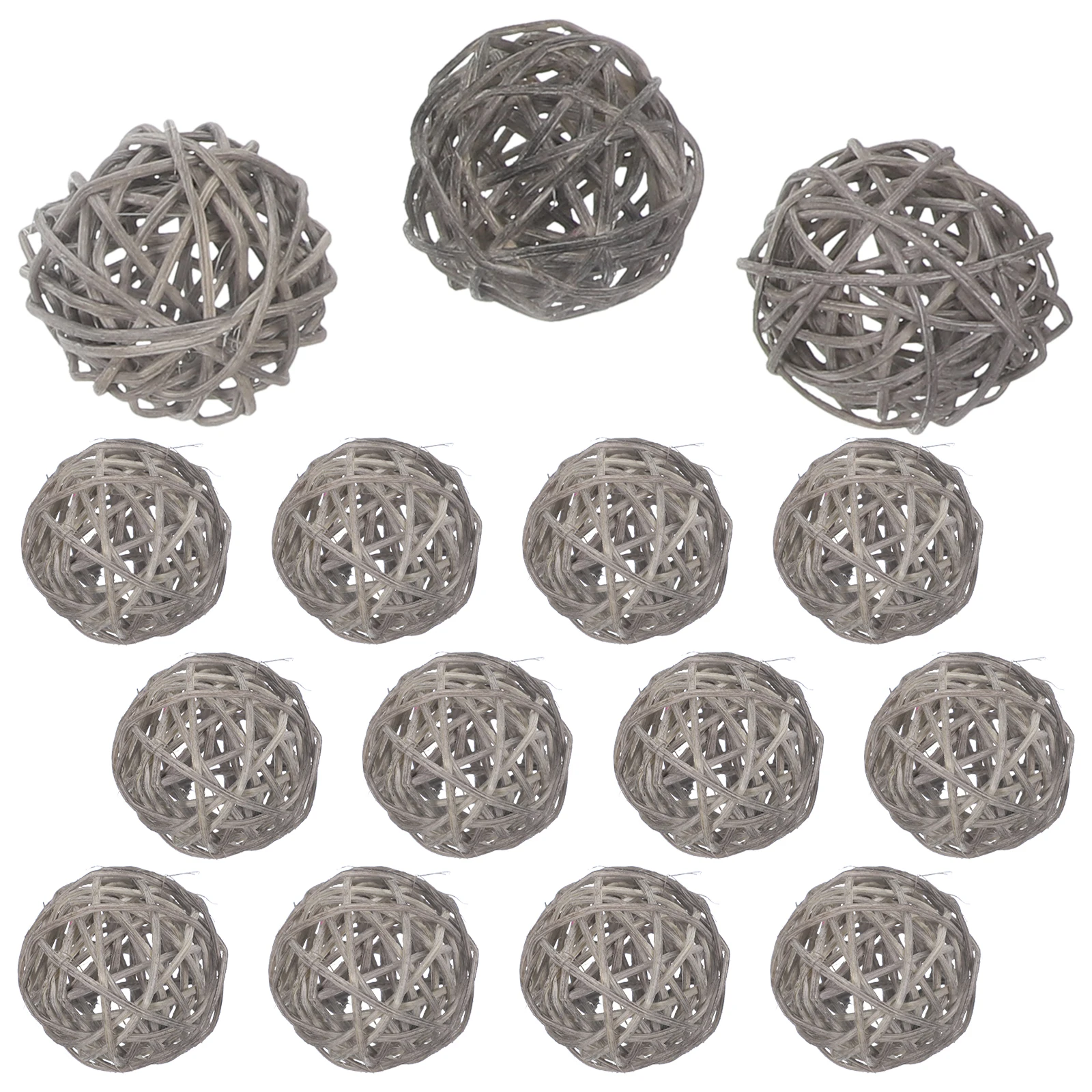

15 Pcs Rattan Decorative Balls Vine Pendants Hanging DIY Tree Ornaments Wicker Christmas Home Office Cafe Decor Long Lasting
