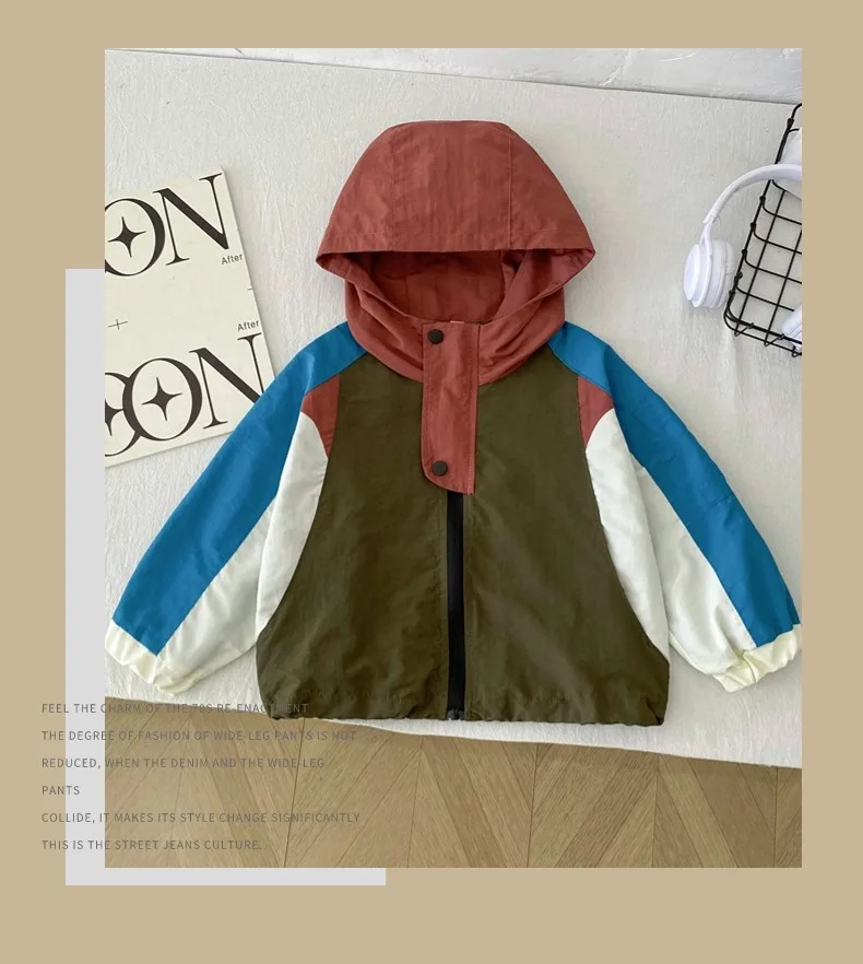 Kid Jacket Coat Children Autumn Waterproof Coat 2024 New Boys and Girls Hooded Casual Autumn Outdoor Wear Storm Jackets