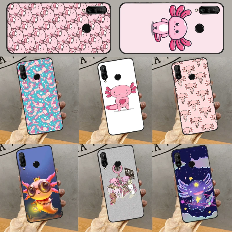 Cute Animal Axolotl For Huawei Nova Y90 Y61 Y60 5T 9 10 SE 3i 7i 8i 11i P Smart 2021 P20 P30 Pro P40 Lite Case