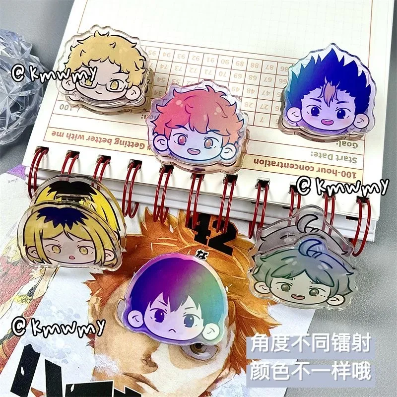 Anime Haikyuu!! Shoyo Hinata Kozume Kenma Sugawara Koushi Cosplay Double-faced Polypropylene Clip Laser Cute  Ambitus