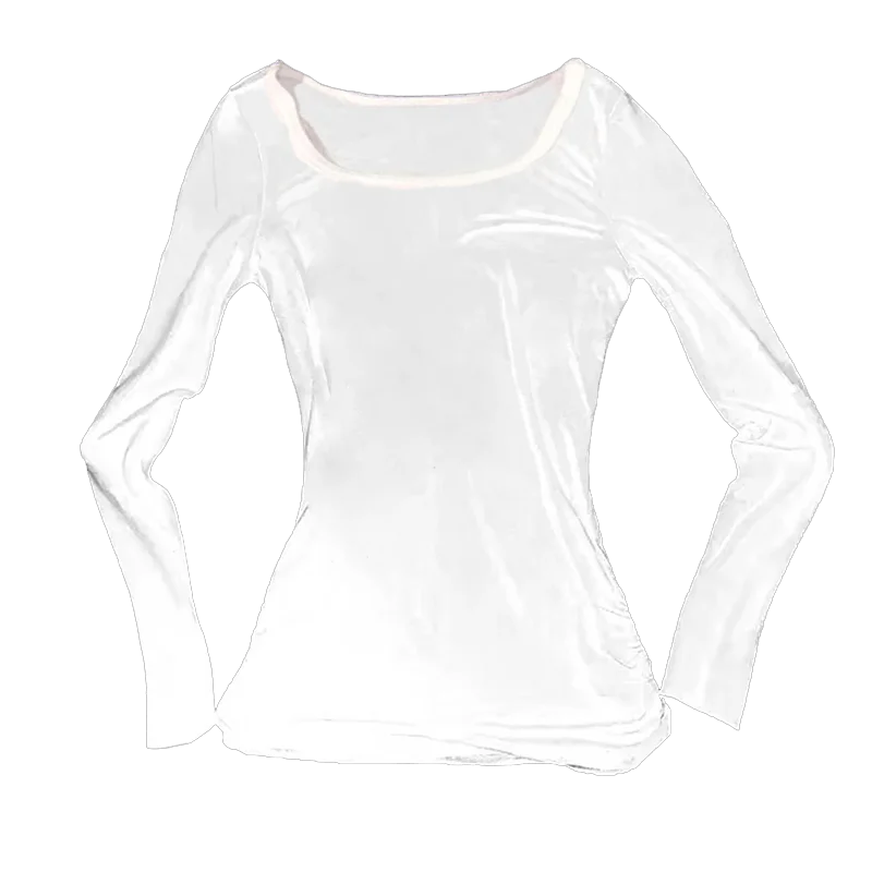 ヨーロッパとアメリカのスタイルのイースター新作、背中にムカデ柄が入った長袖Tシャツトップス、90年代レトロ原宿Y2K