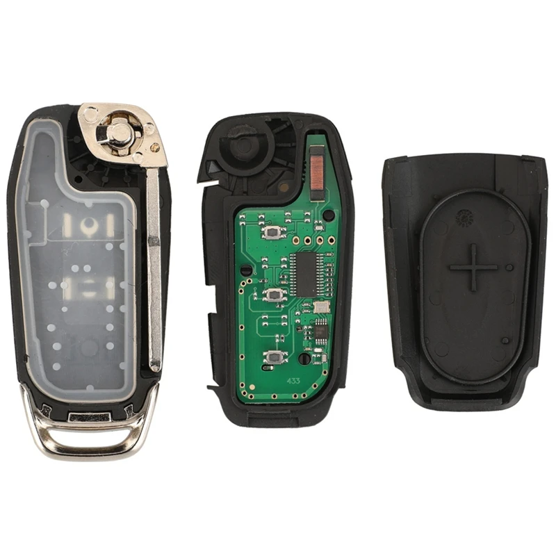 Super Sale 3 Button Flip Car Remote Key Fob 433MHz with 49 Chip Fit for Ford Focus Mondeo Auto Spare Remote Control Key