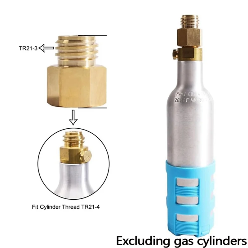 BAAO-Soda CO2 Gas Converter Adapter For Sodastream Tr21-4 Female To Tr21-3 Male Thread Quooker Cube Tank Output Copper