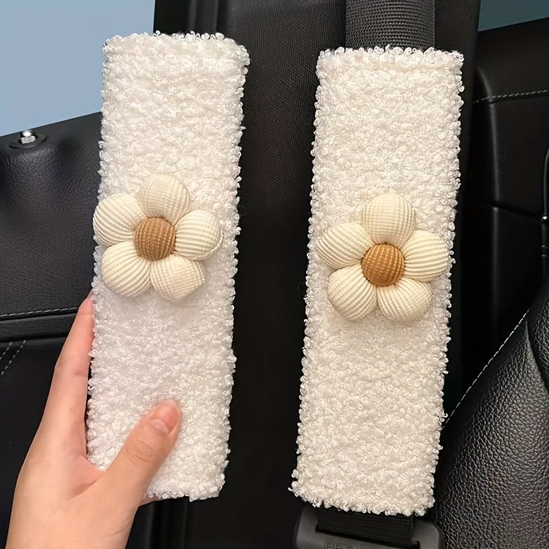 

2pcsCar seatbelt cover,Cute floral seatbelt cushion,Seatbelt shoulder pad covers for shoulder protection car accessories