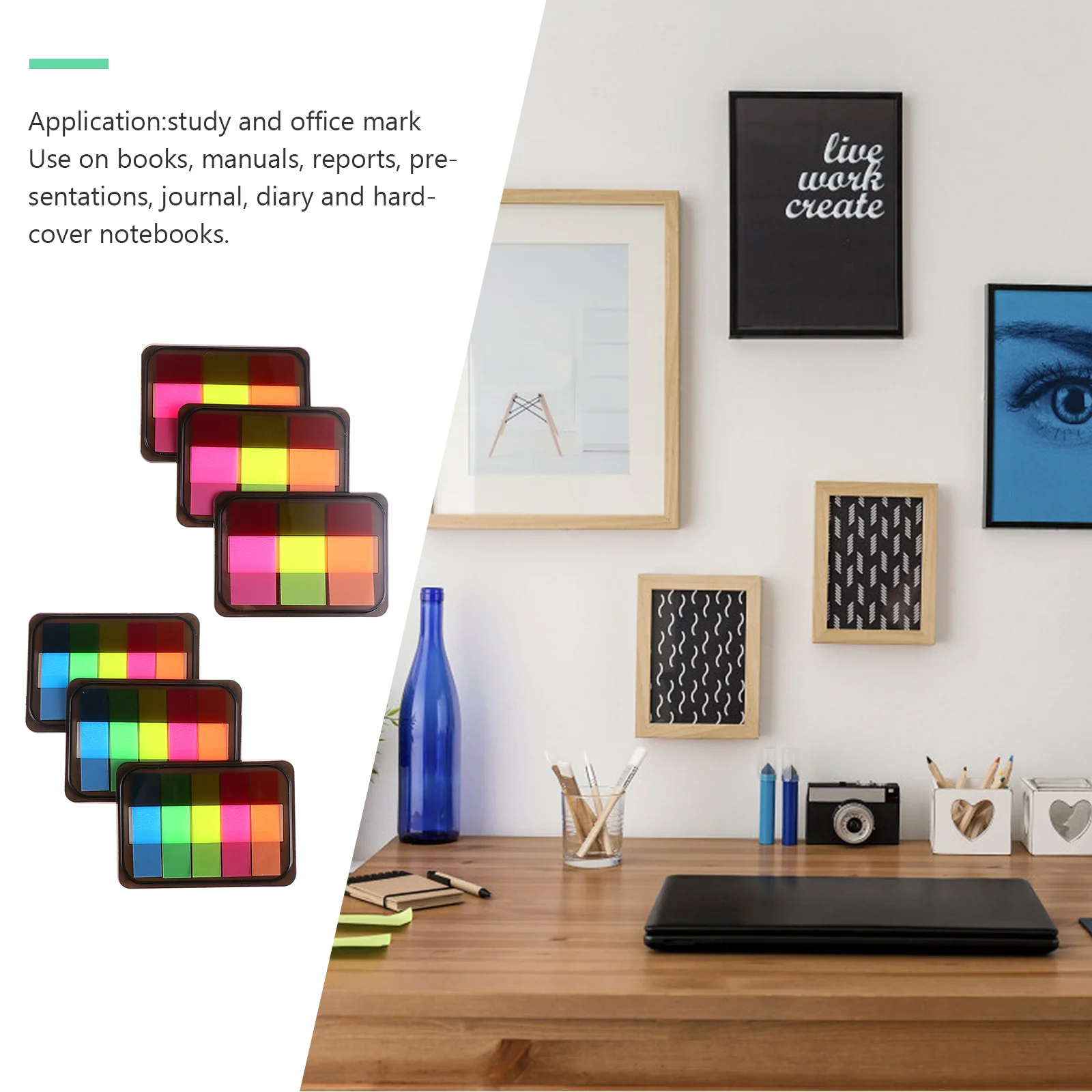 6 قطعة جدول مخطط مؤشر علامات التبويب للطلاب الكتب التقارير أغطية المذكرات المجلات تذكير تسميات ملصقات المدرسة المكتبية #5