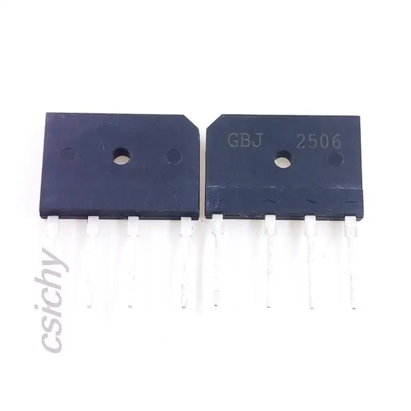 

5pcs/lot GBJ2506 2506 Rectifier bridge piled flat bridge 25A 600V. ZIP-4 In Stock