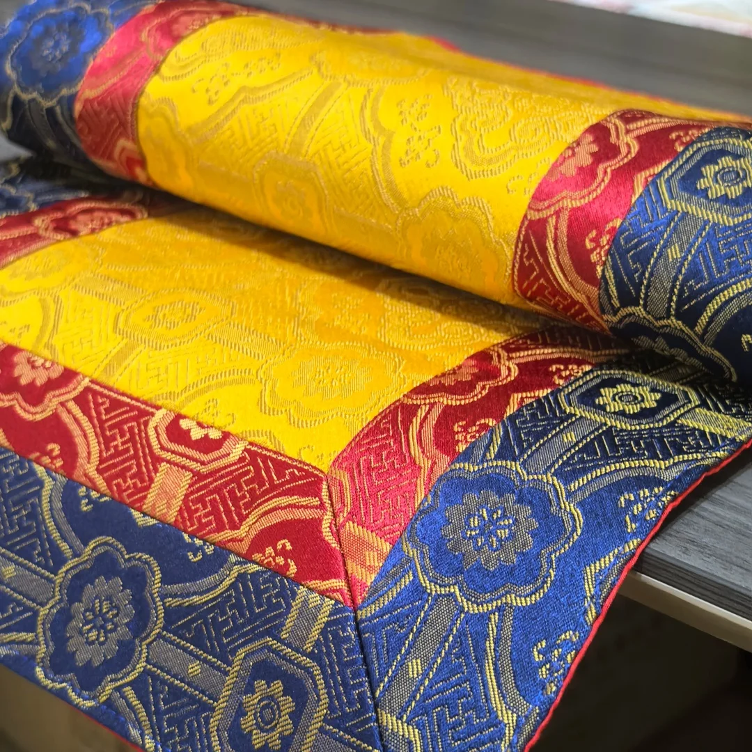 Tibetan Brocade Altar Tablecloth Mat Runner Thick Long Tea Cloth Home Zen Jacquard Decor