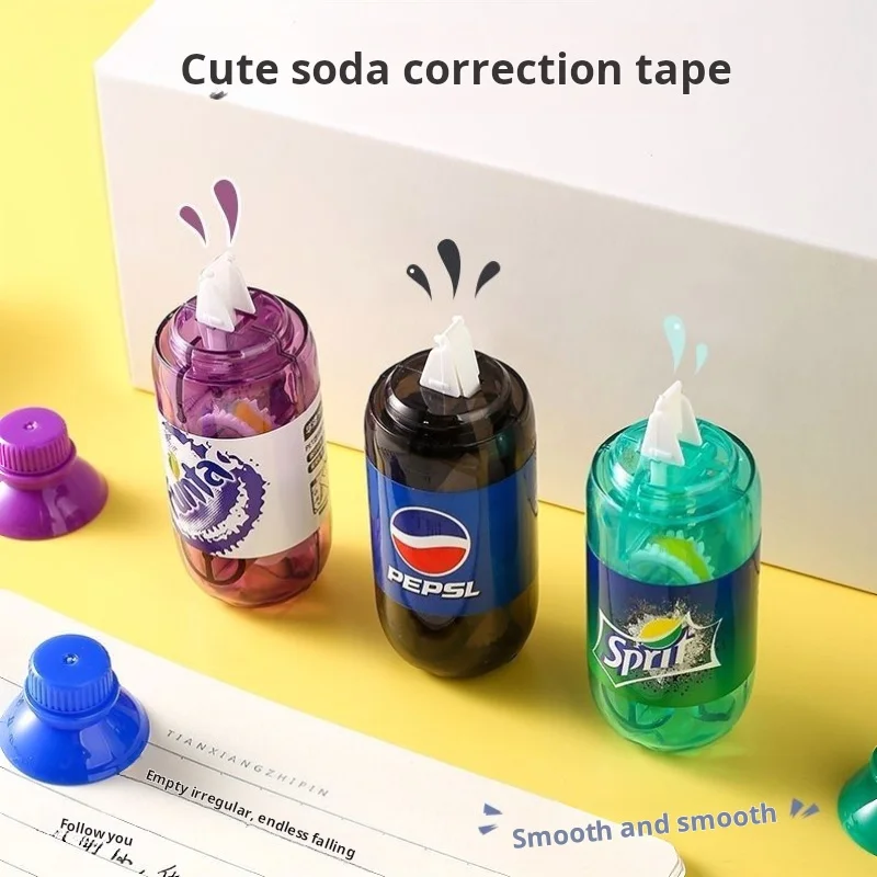 Korean Mini Soda drink Bottle Kawaii White Out Corrector Practical Correction Tape Diary creative Cola Stationery School Supply