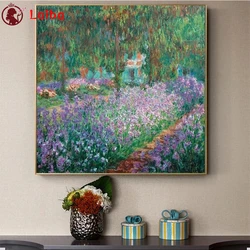 Diamond Painting Claude Monet The Artists Garden At Giverny 5d Diamond Embroidery Full Diamond Mosaic Cross Stitch Decoration