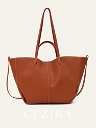 Fashionable PU Vegan Leather Tote Handbag for Women Classic Large Capacity Shoulder Bag Top-handle Purse Shopping Travel Commute