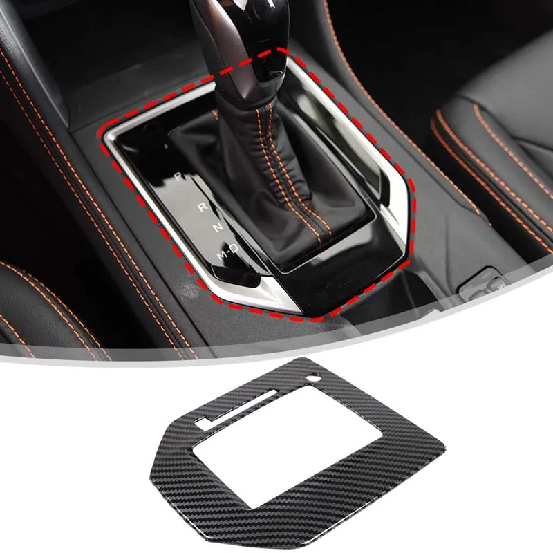 

For Subaru XV 2018-2021 Automotive Center Console Gear Decorative Frame ABS Carbon Fiber Automotive Modification Accessories