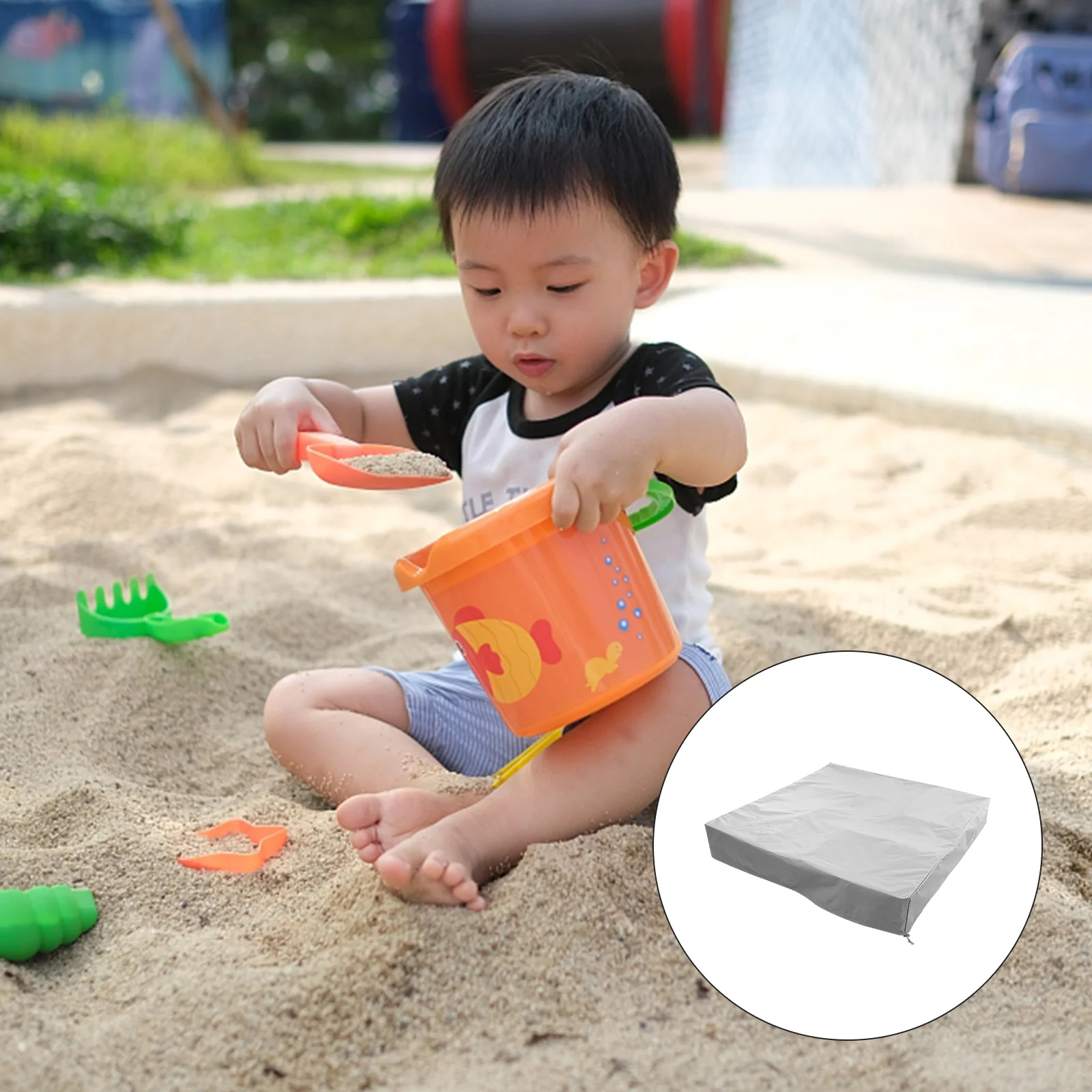 

1pc Cover Waterproof Uv Resistant Tear Proof Sand Pit Protector For Outdoor Sandbox Garden Yard Playground