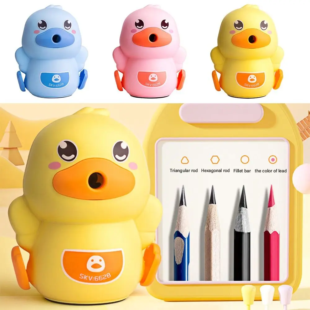 

Automatically Enters Lead Pencil Sharpener Duck Shaped Anti Sticking Lead Pencil Sharpening Tool Stationery Gift