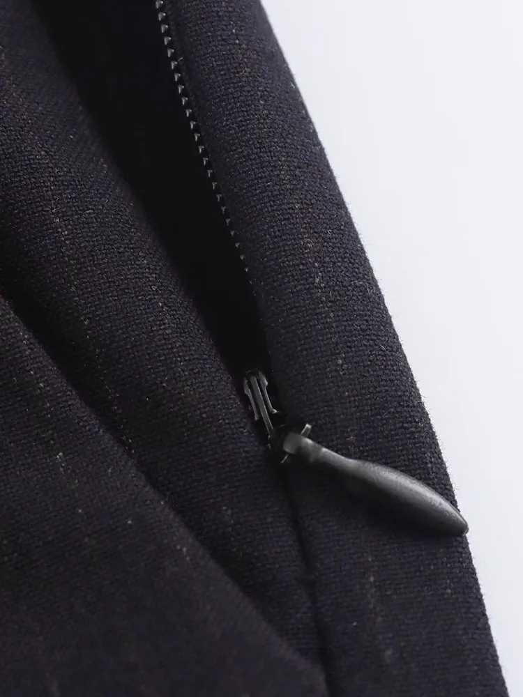 2025年秋 レディース ワイドレッグパンツ ヴィンテージ ルーズ パッチワーク ドローストリング リボン付き 女性 エレガント ストリートパンツ 衣類