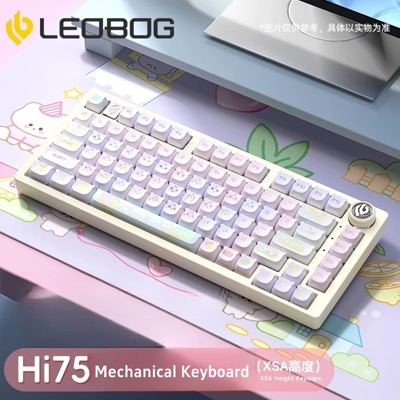 

Leobog Hi75 RGB Mechanical Keyboard 75% Customized Aluminum Keycaps for Laptop PC Esports Gaming Male Gift