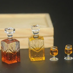 Dollhouse accessories miniature model props simulation wine bottle combination