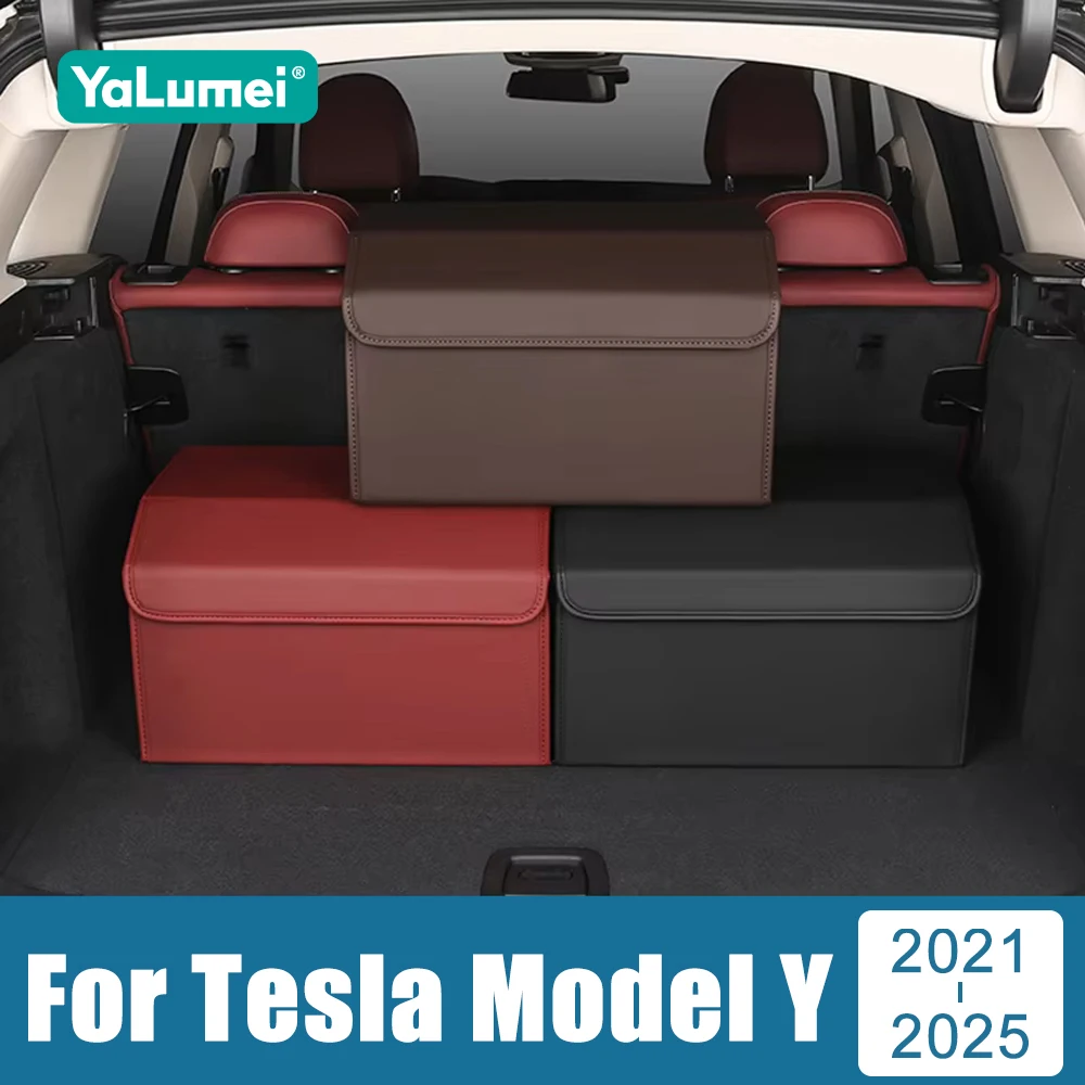 

For Tesla Model Y ModelY 2021-2023 2024 2025 EV Portable Car Trunk Storage Box Cover Large Capacity Holder Organizer Tool Case